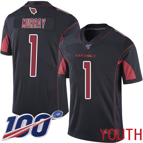 Arizona Cardinals Limited Black Youth Kyler Murray Jersey NFL Football 1 100th Season Rush Vapor Untouchable